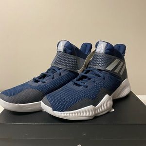 Navy Adidas Explosive Bounce Basketball Shoes